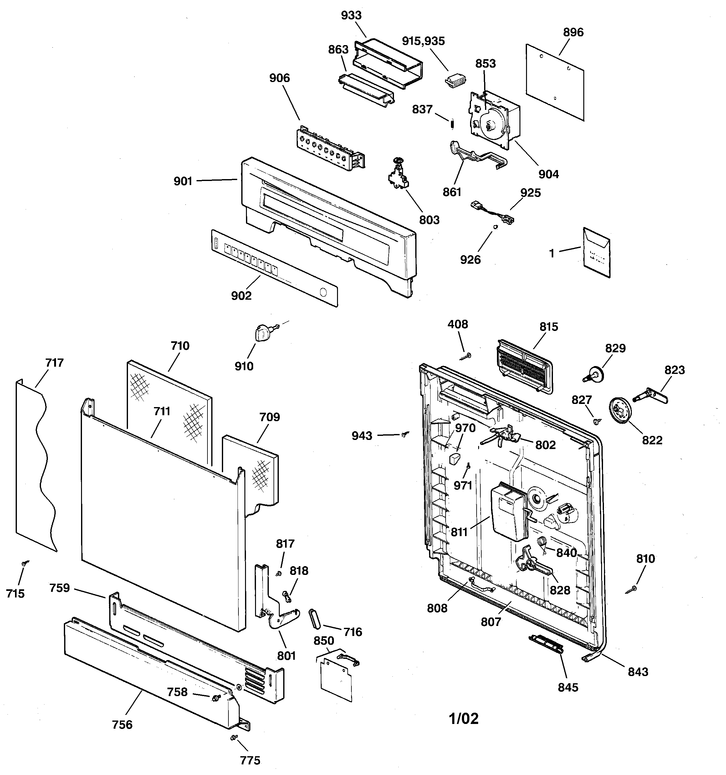 Escutcheon & door assembly