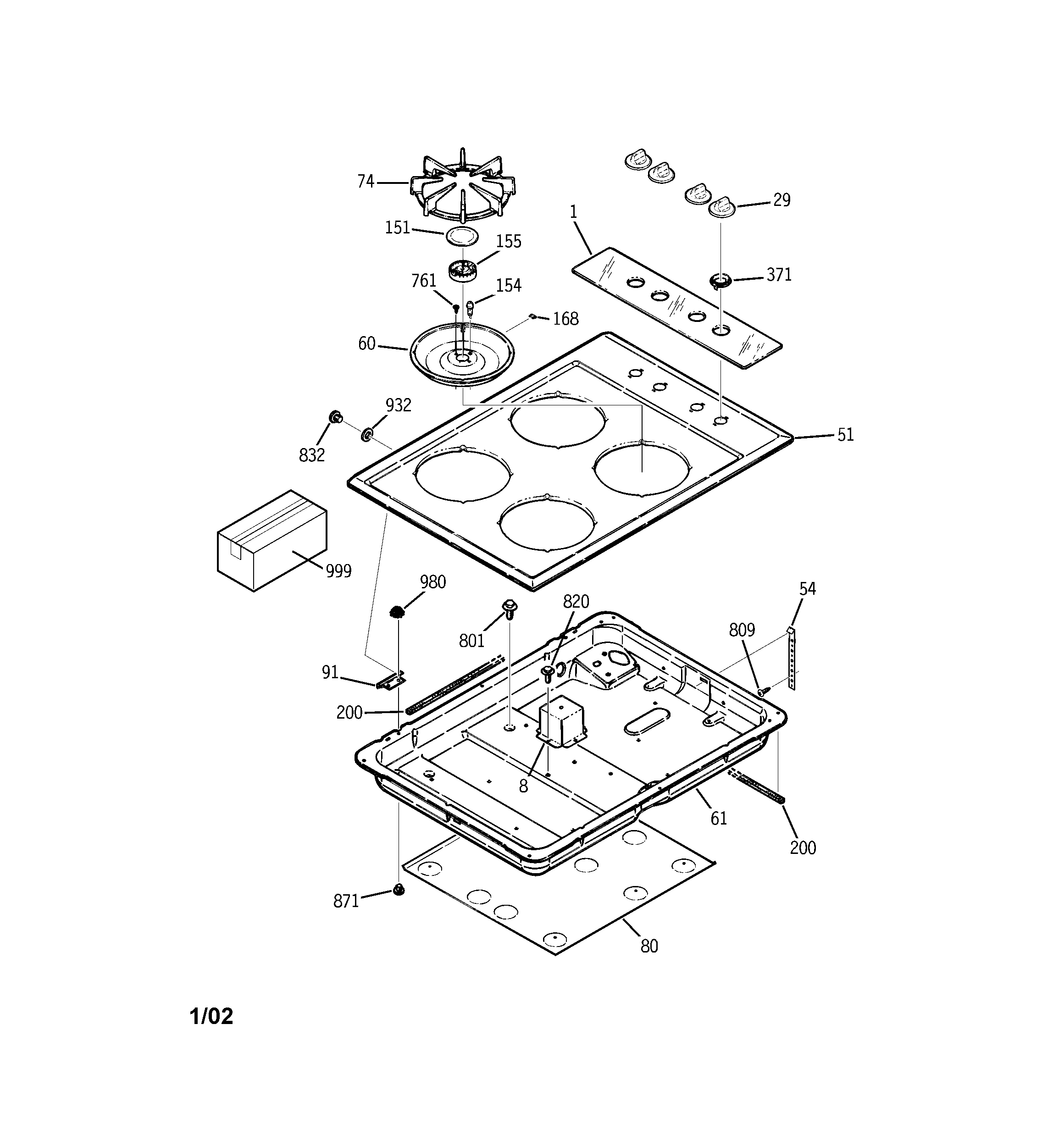 CONTROL PANEL & COOKTOP