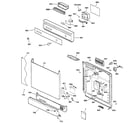 Hotpoint HDA3400G00BB escuthceon & door assembly diagram