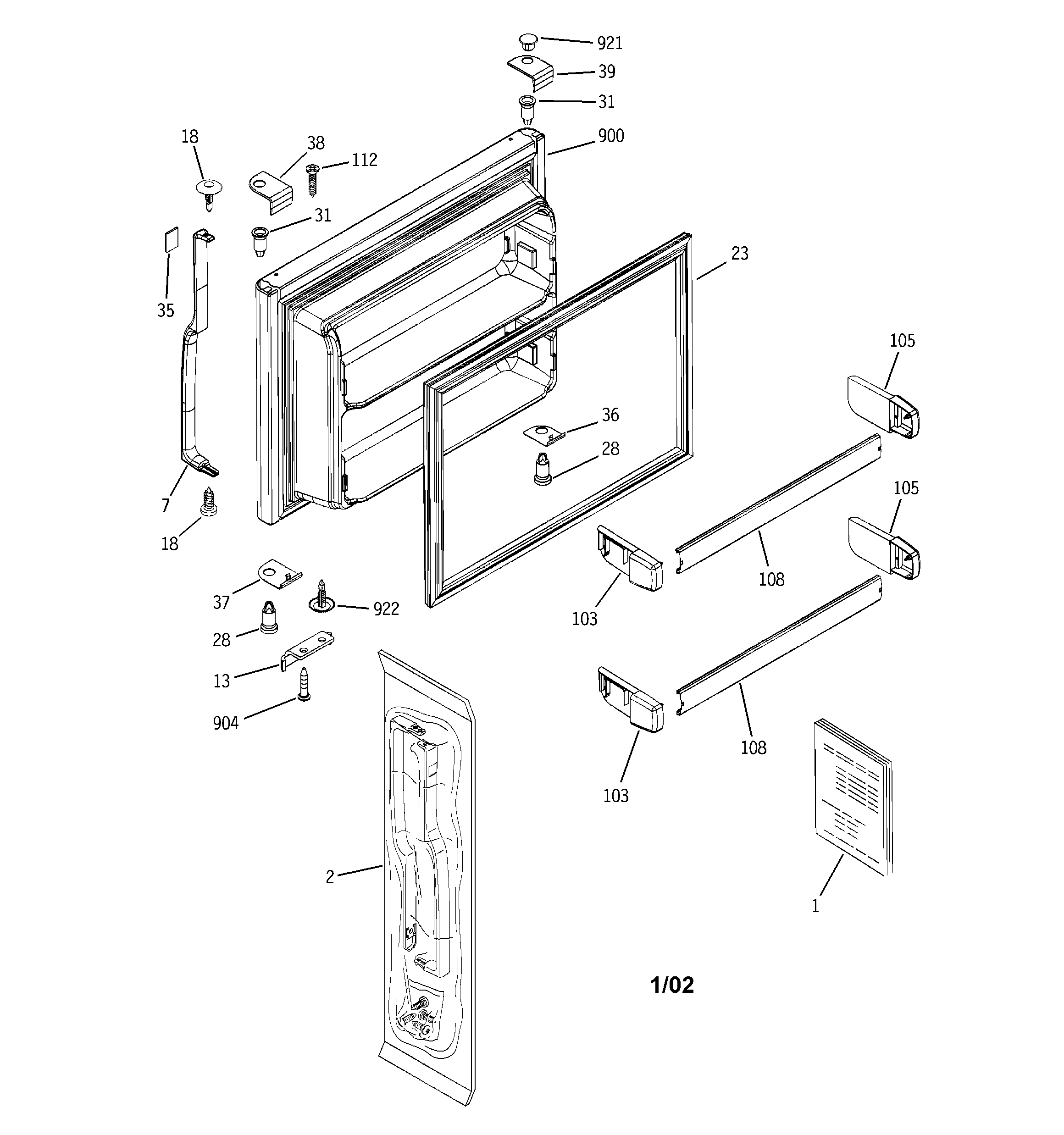 Freezer door