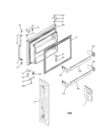 Freezer door