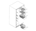 GE PCG21SIMAFBS freezer shelves diagram