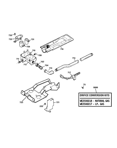 Gas valve & burner assembly