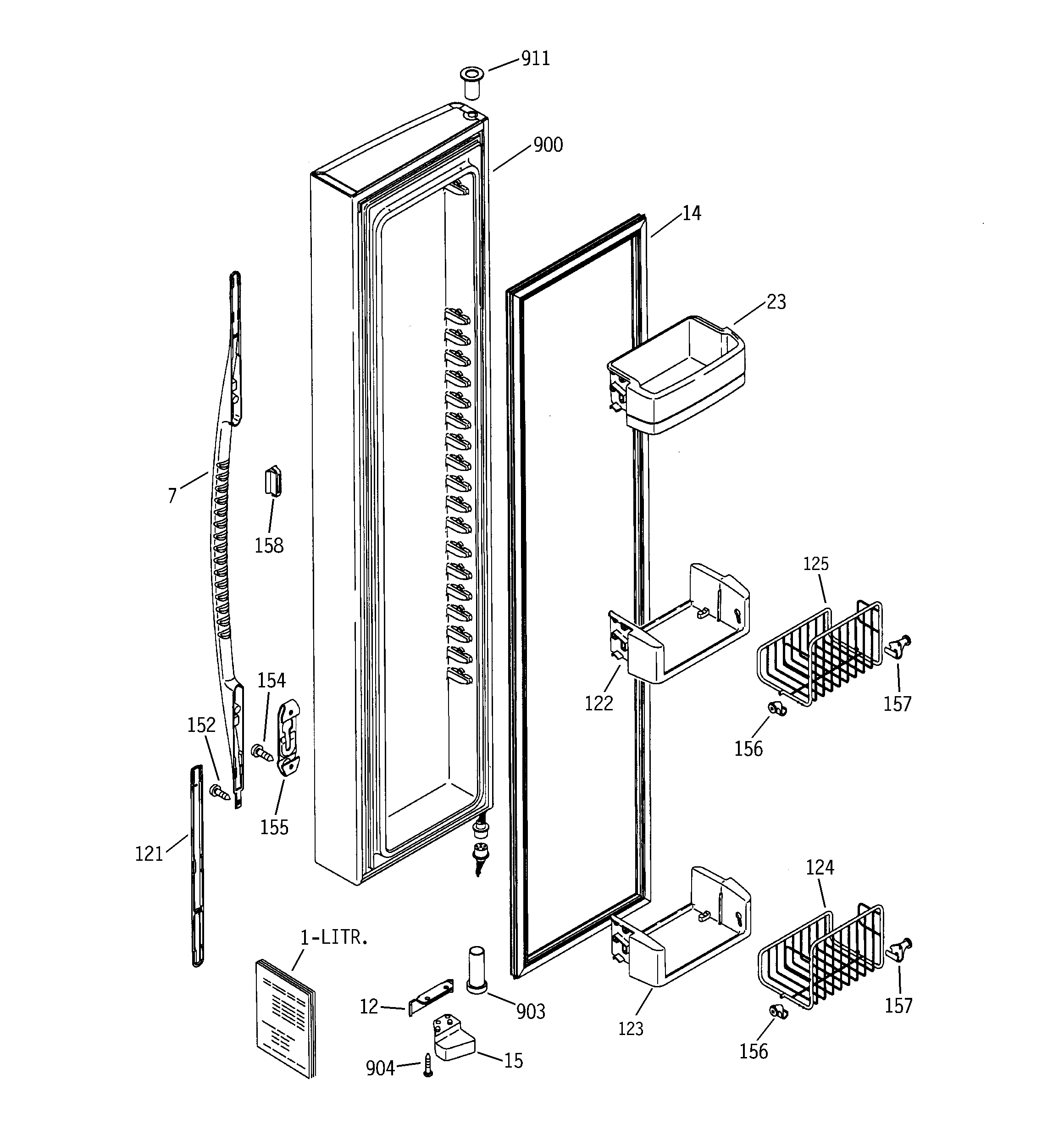 Freezer door