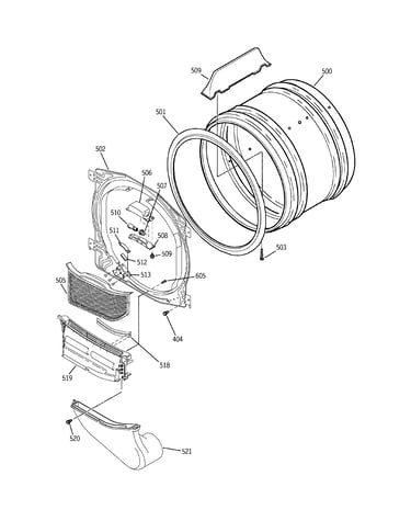 Front bulkhead, air duct & cylinder