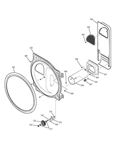Rear bulkhead, rollers & air duct