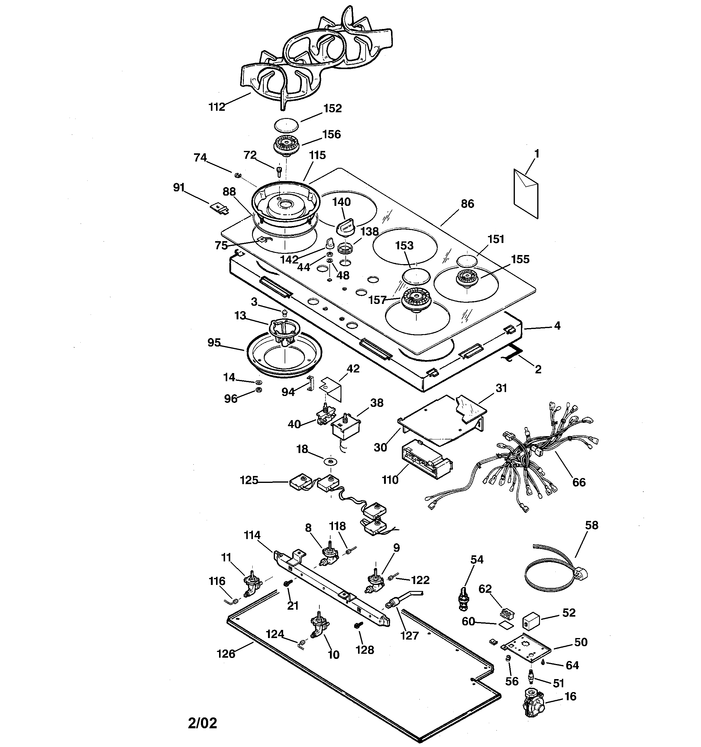 Controls, cooktop & burner