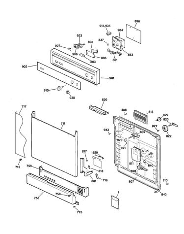 Escutcheon & door assembly