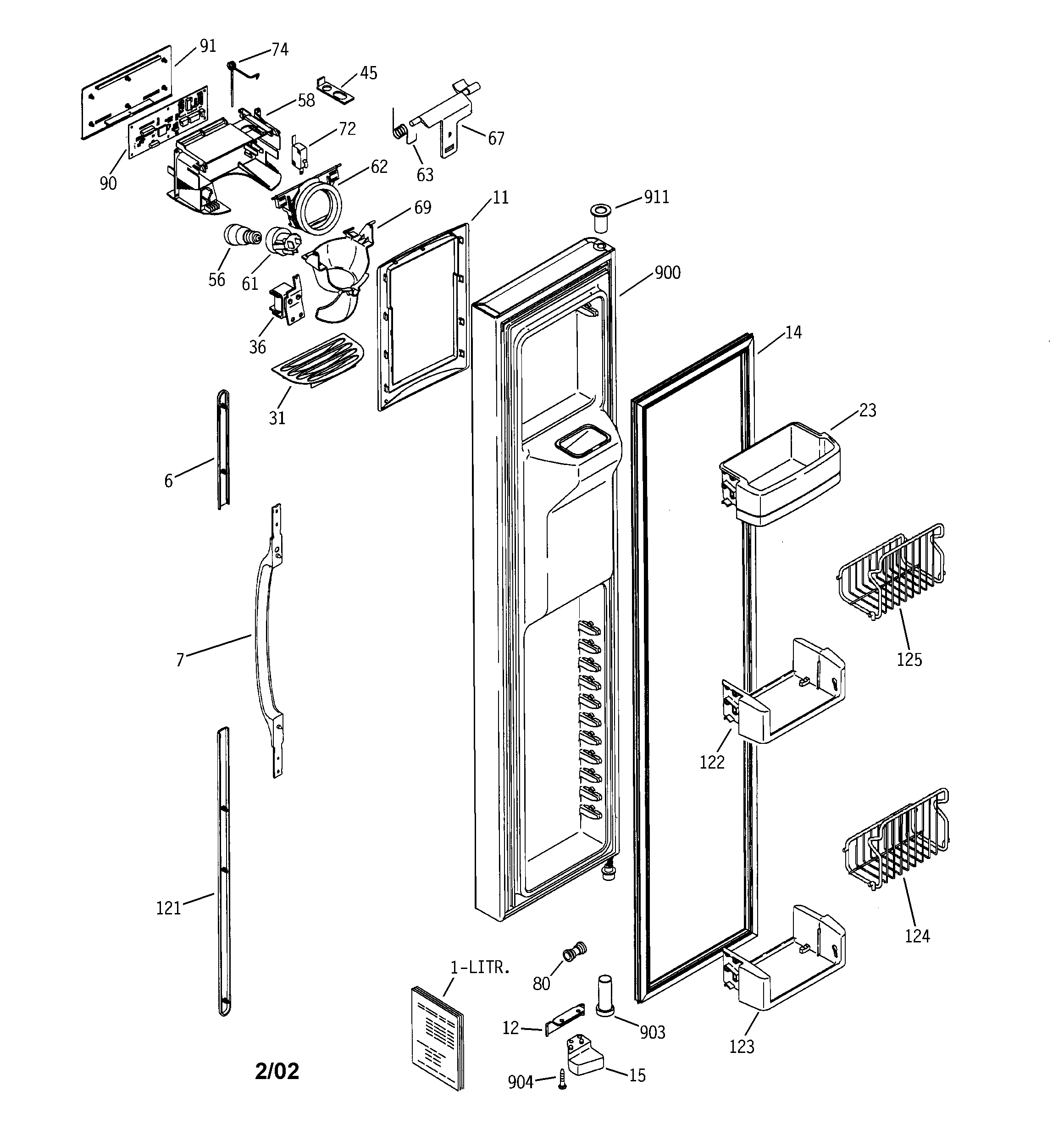 Freezer door