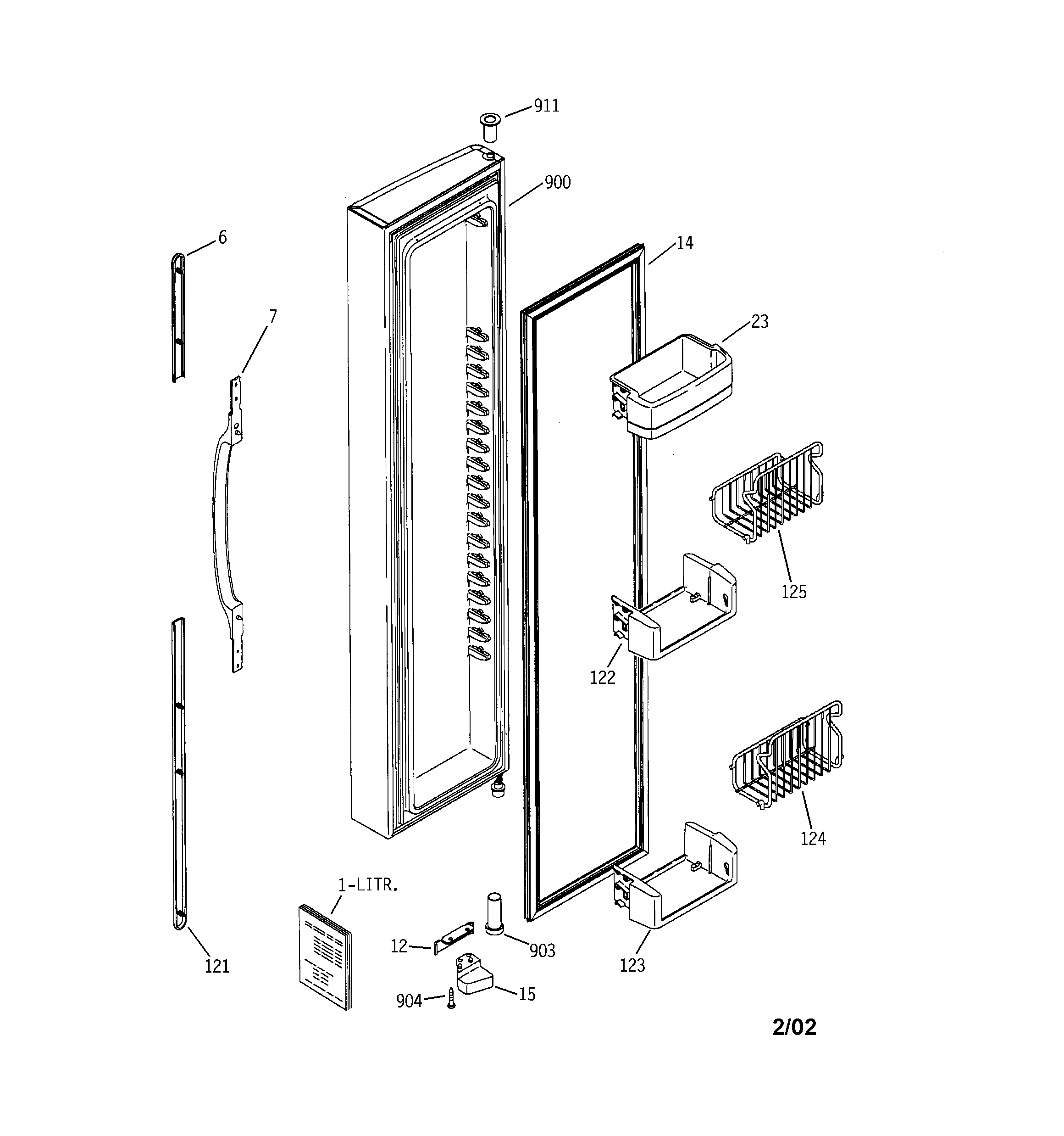 Freezer door