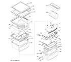 RCA RSK27NGMACCC fresh food shelves diagram