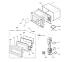 GE JE1440WF001 oven, door & latch board parts diagram