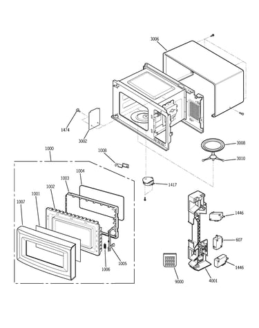 Oven, door & latch board parts