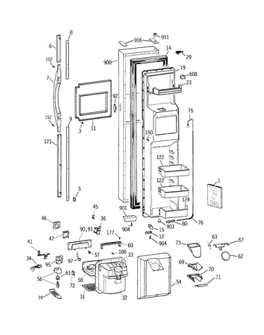 Freezer door