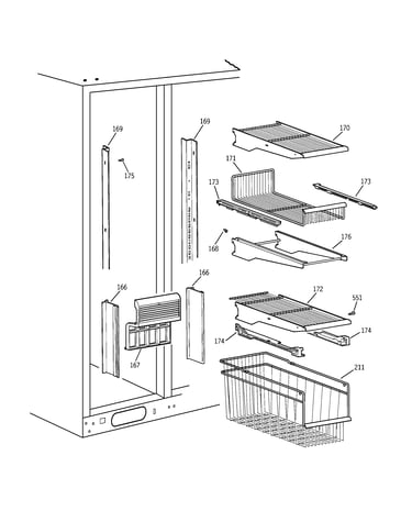 Freezer shelves