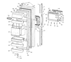 GE MSK28PFDBAA fresh food door diagram