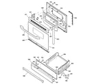 Kenmore 36271331200 door & drawer parts diagram