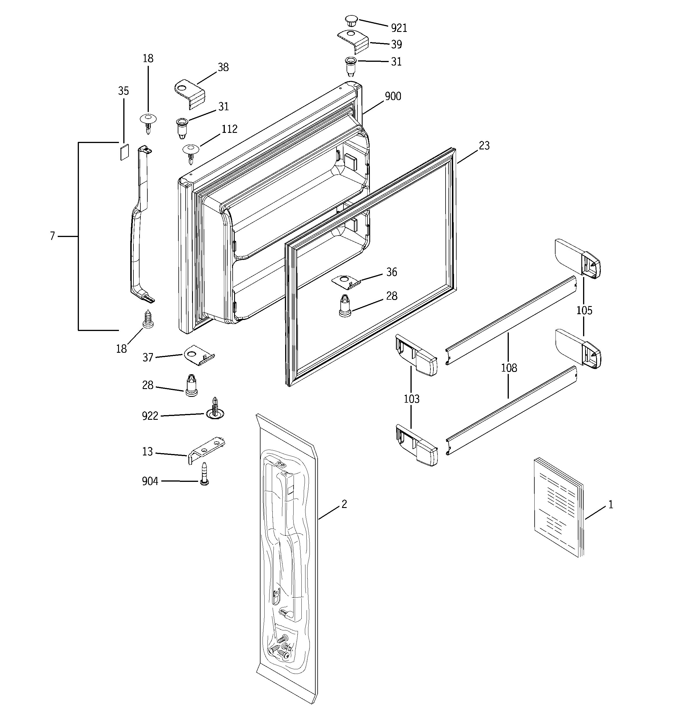 Freezer door