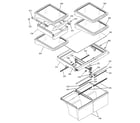 GE GTS22QBMBRBB fresh food shelves diagram