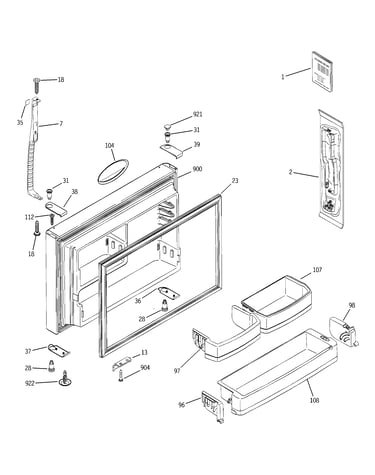 Freezer door