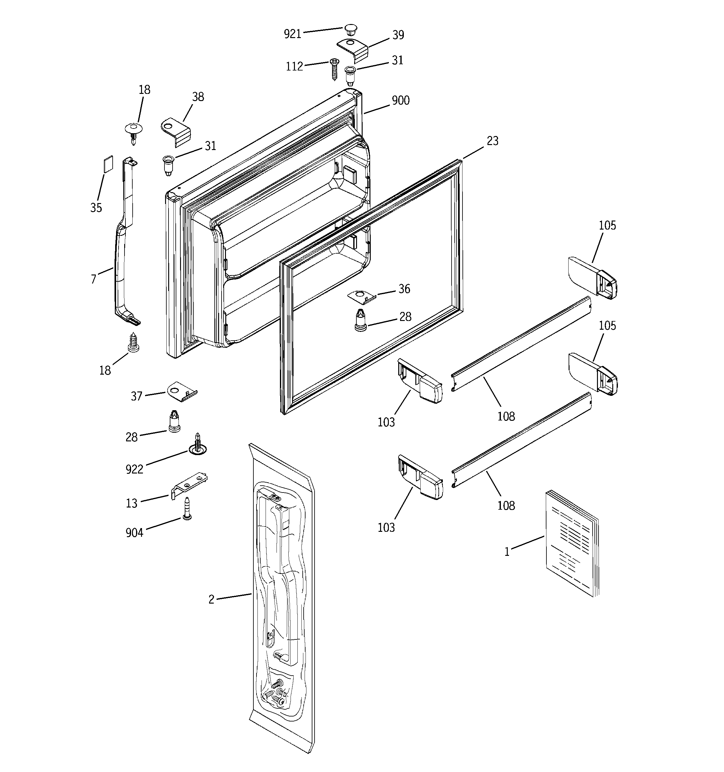 Freezer door