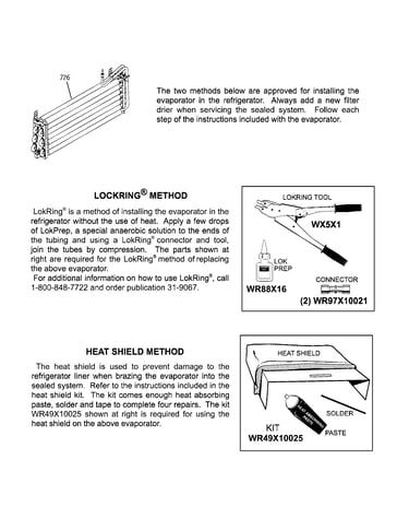 Evaporator instructions