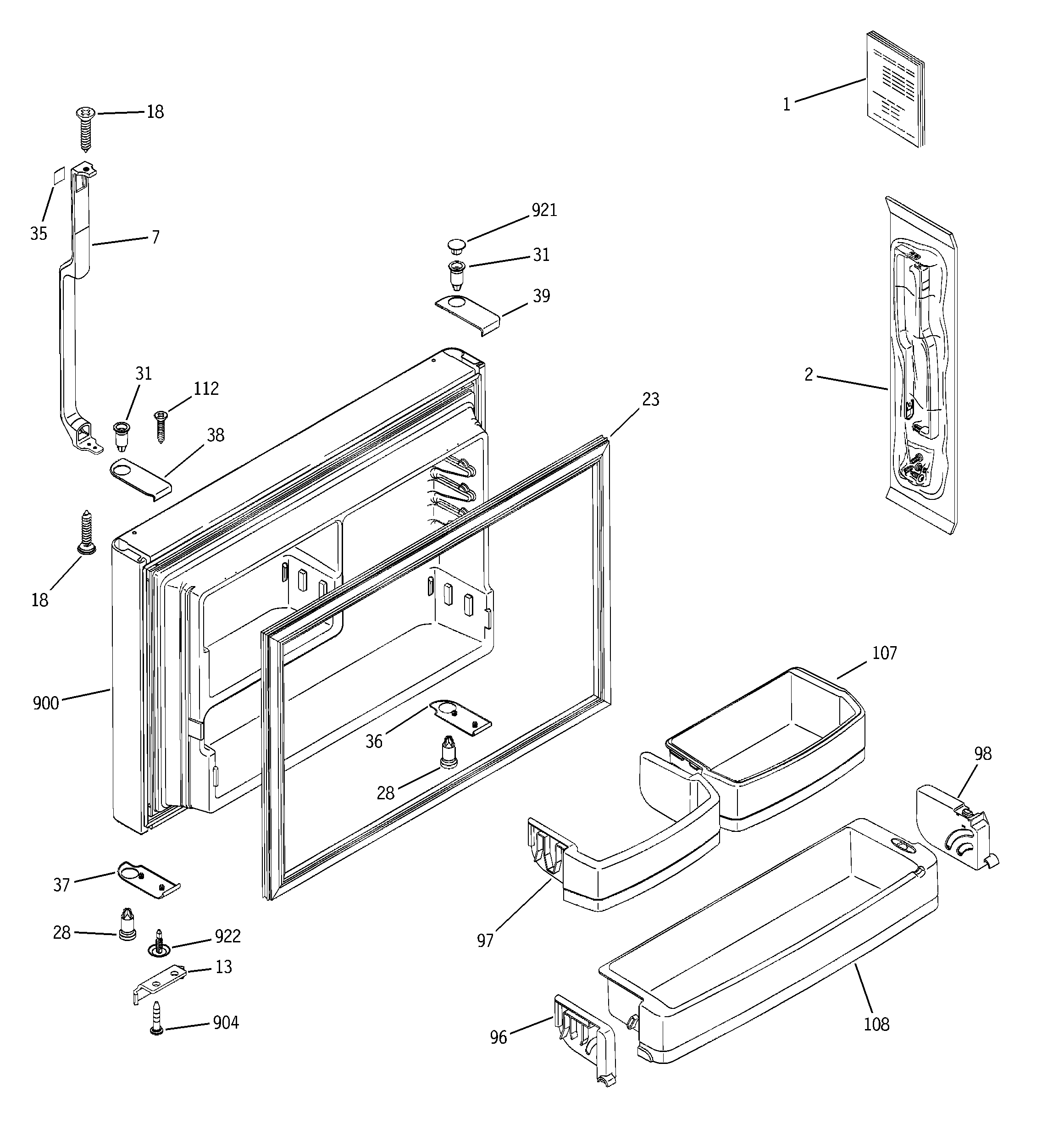 Freezer door