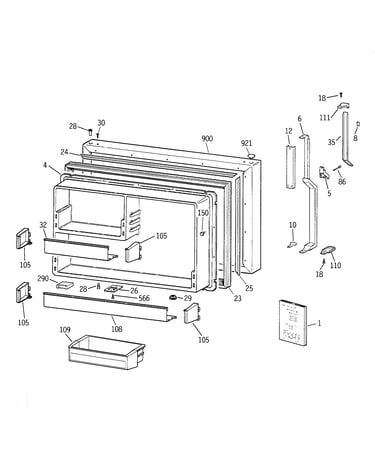 Freezer door