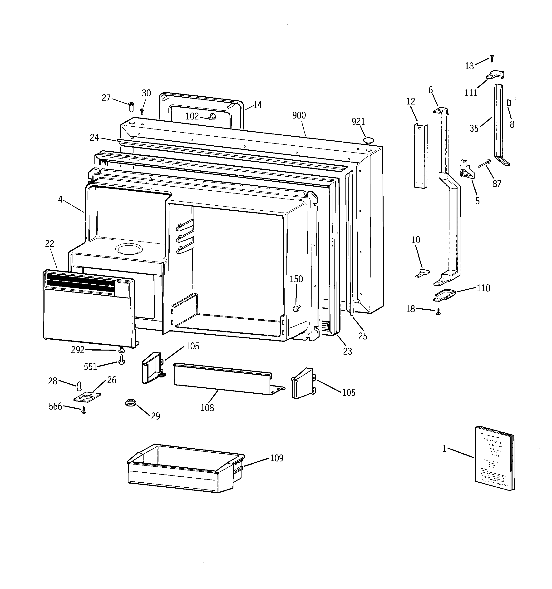 Freezer door