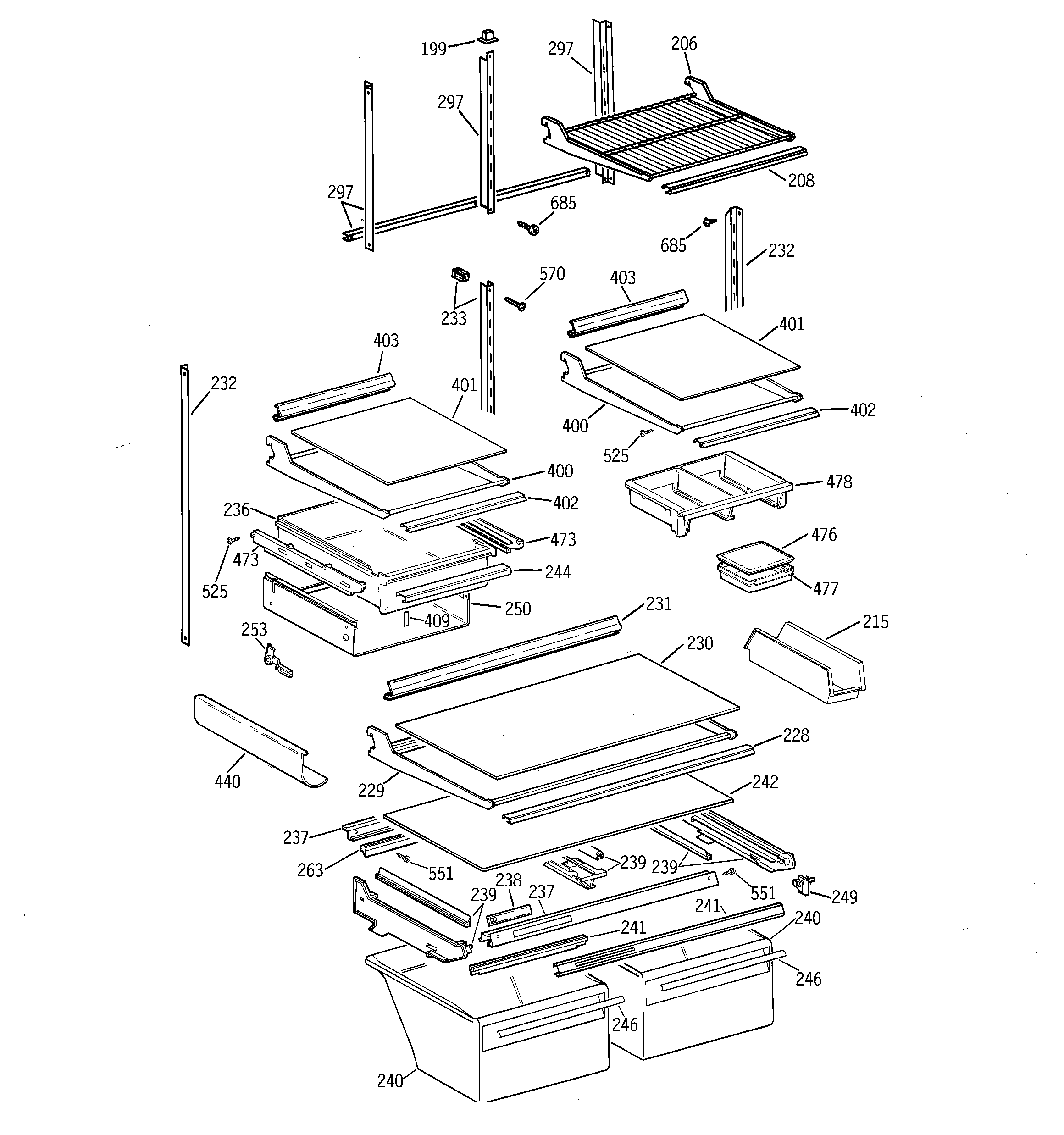 Shelf parts