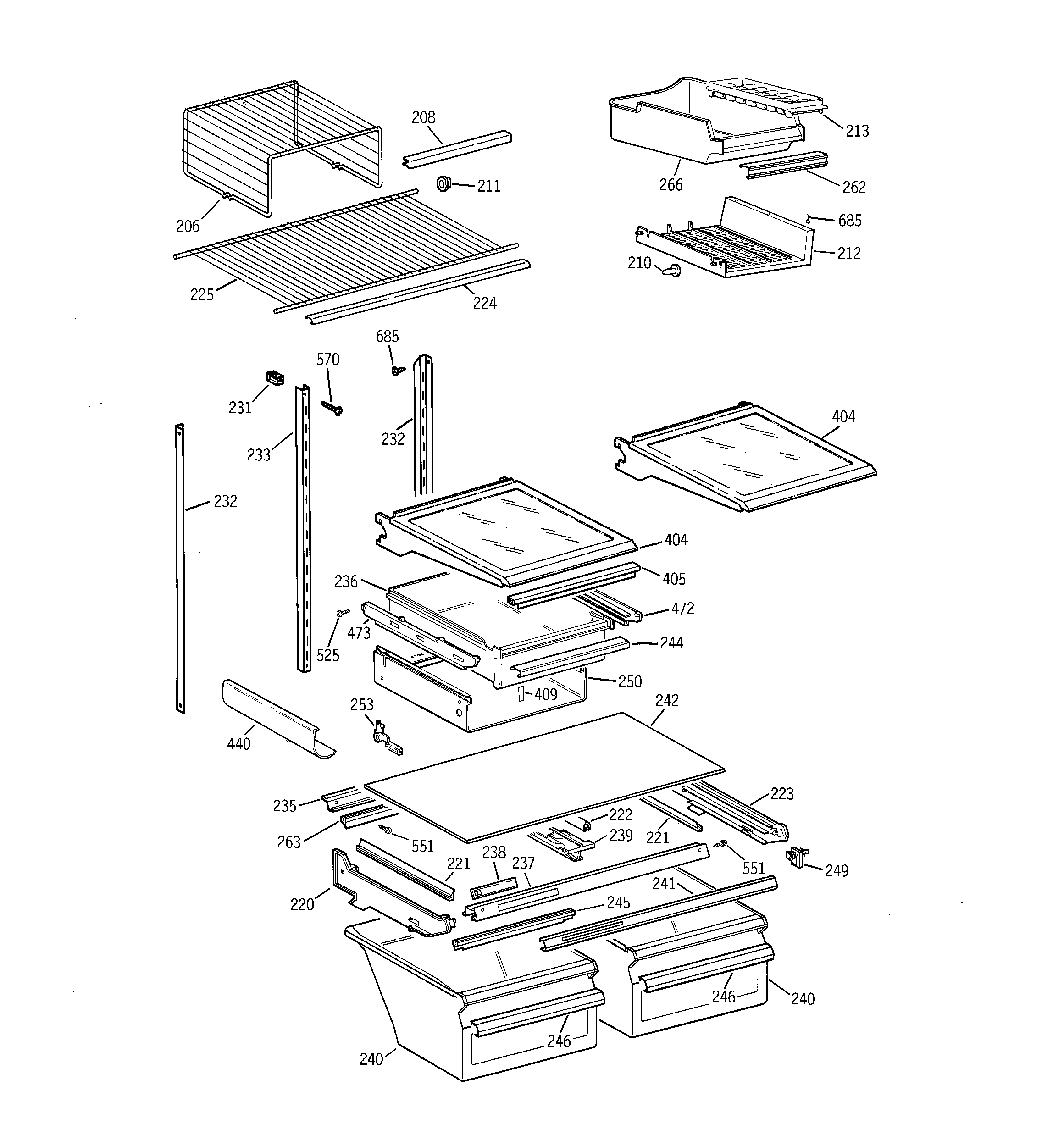 Shelf parts