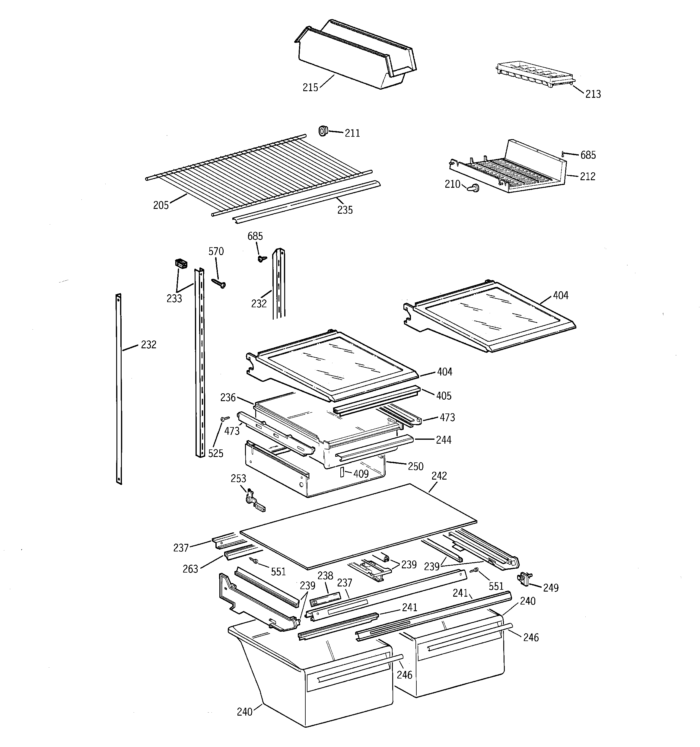Shelf parts