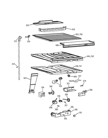 Compartment separator parts
