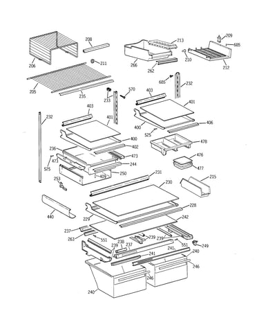 Shelf parts