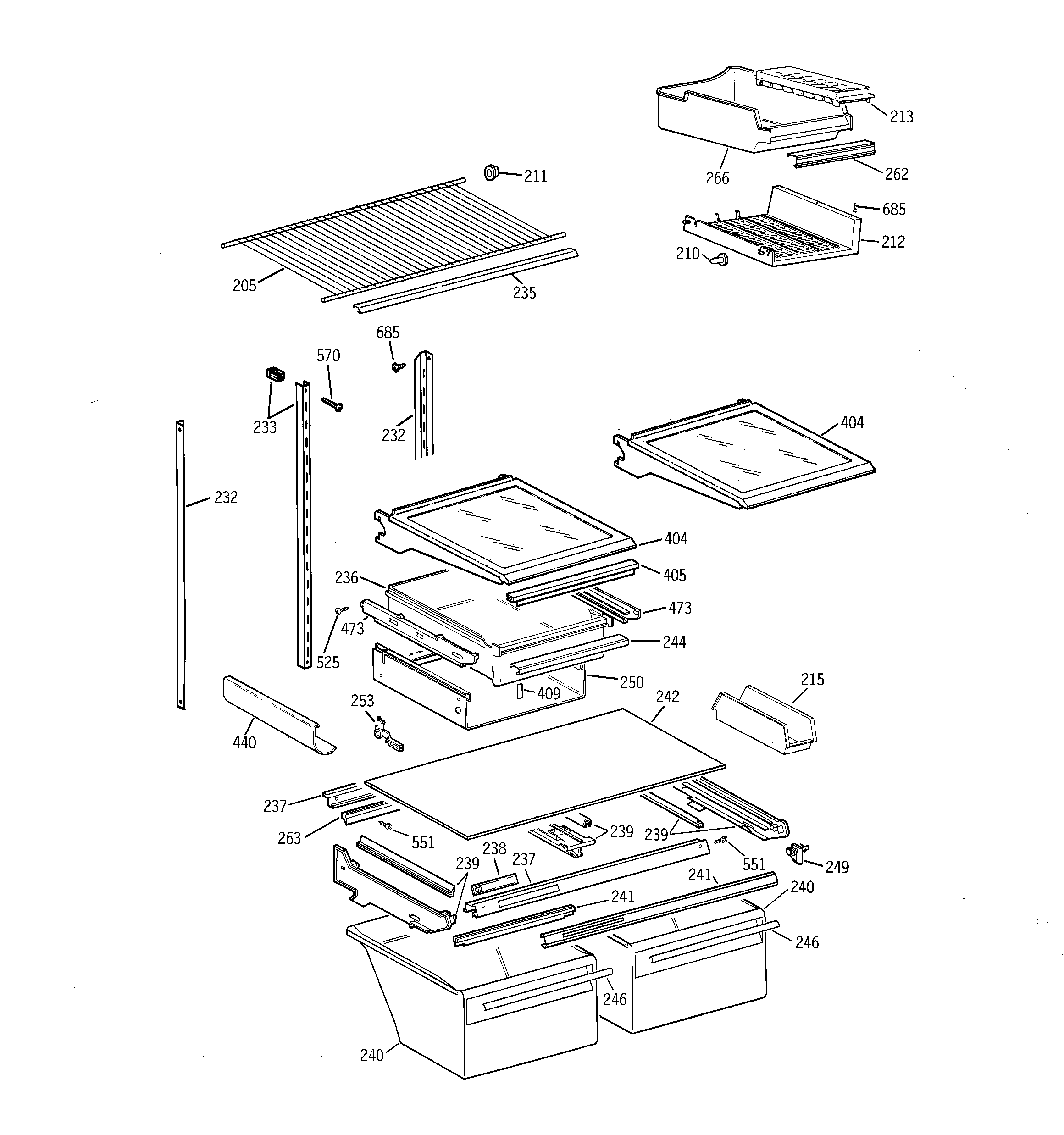 Shelf parts