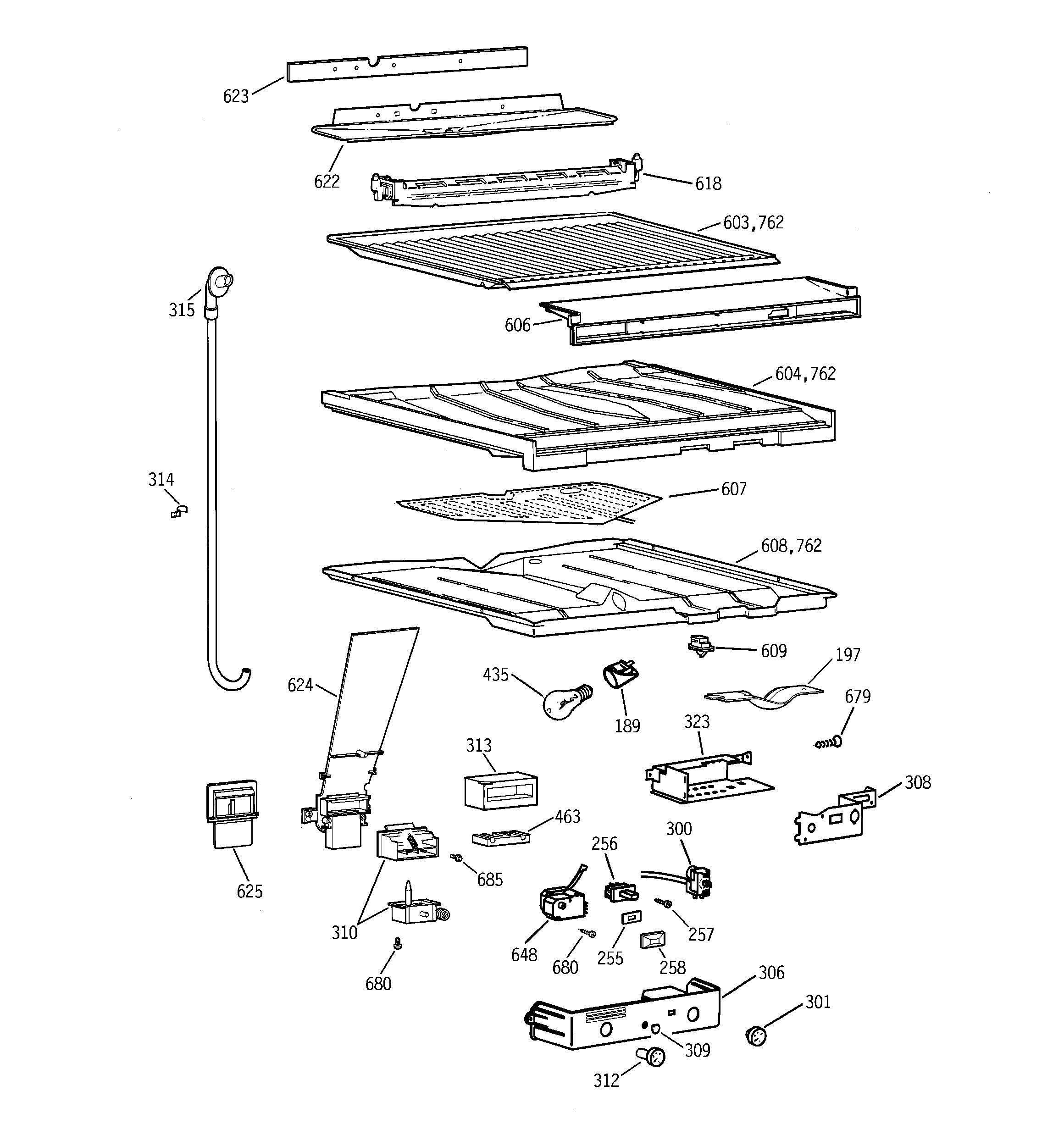 Compartment separator parts