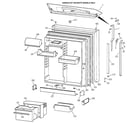 GE TBG22PAYBRWW fresh food door diagram