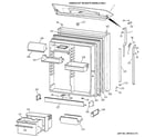 GE TBG25PAXERWW fresh food door diagram