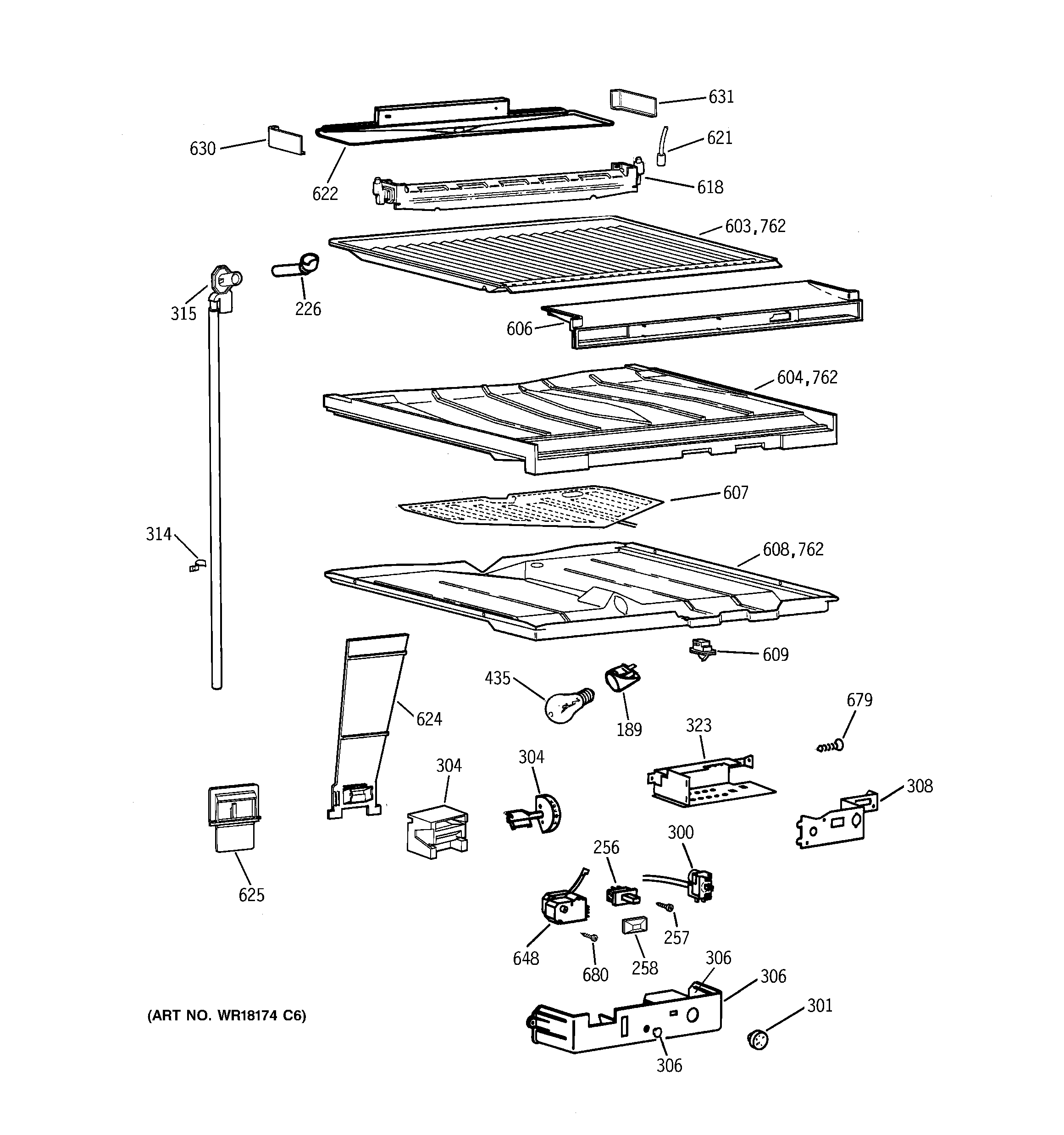 Compartment separator parts