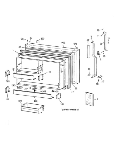 Freezer door