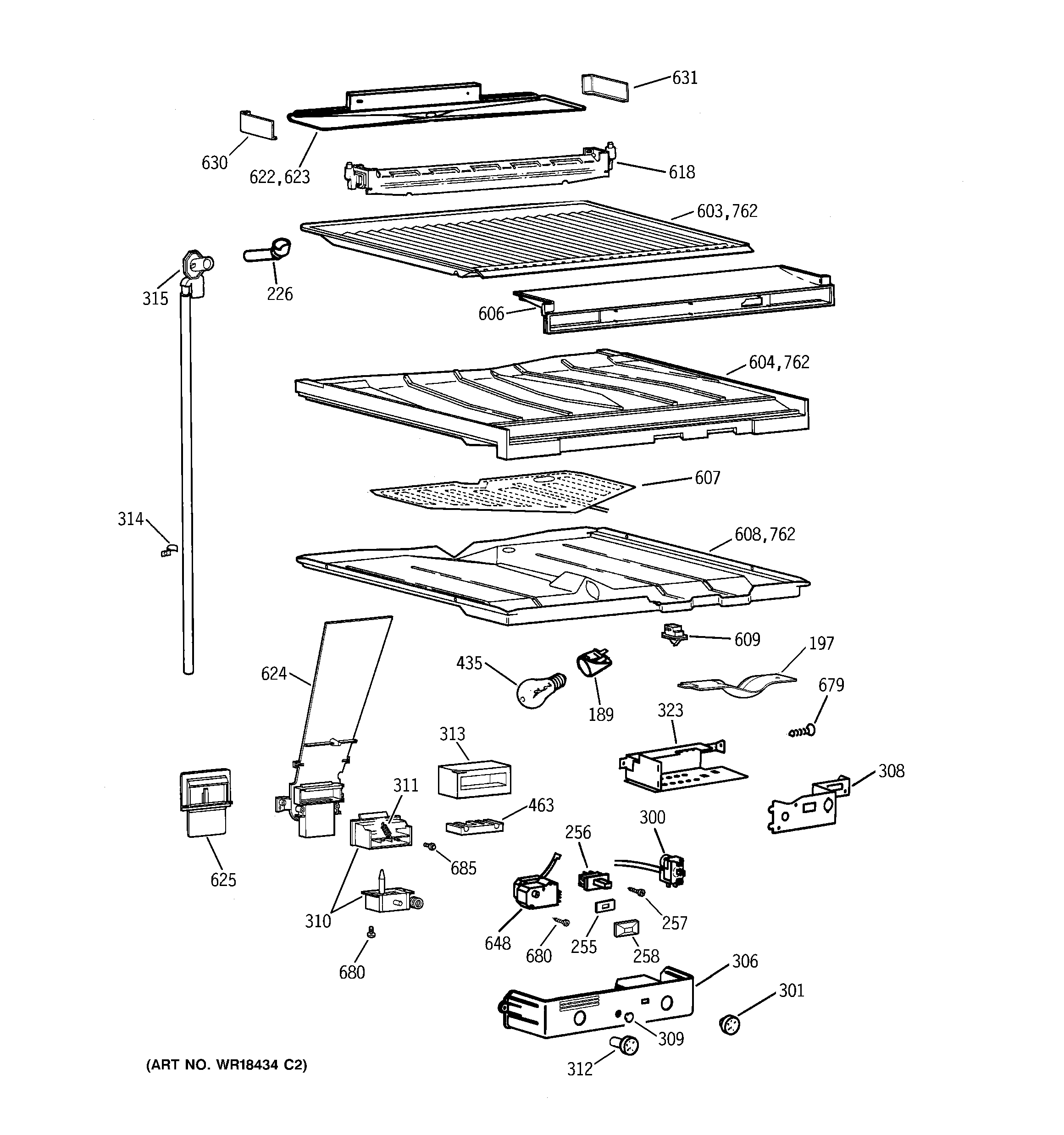 Compartment separator parts