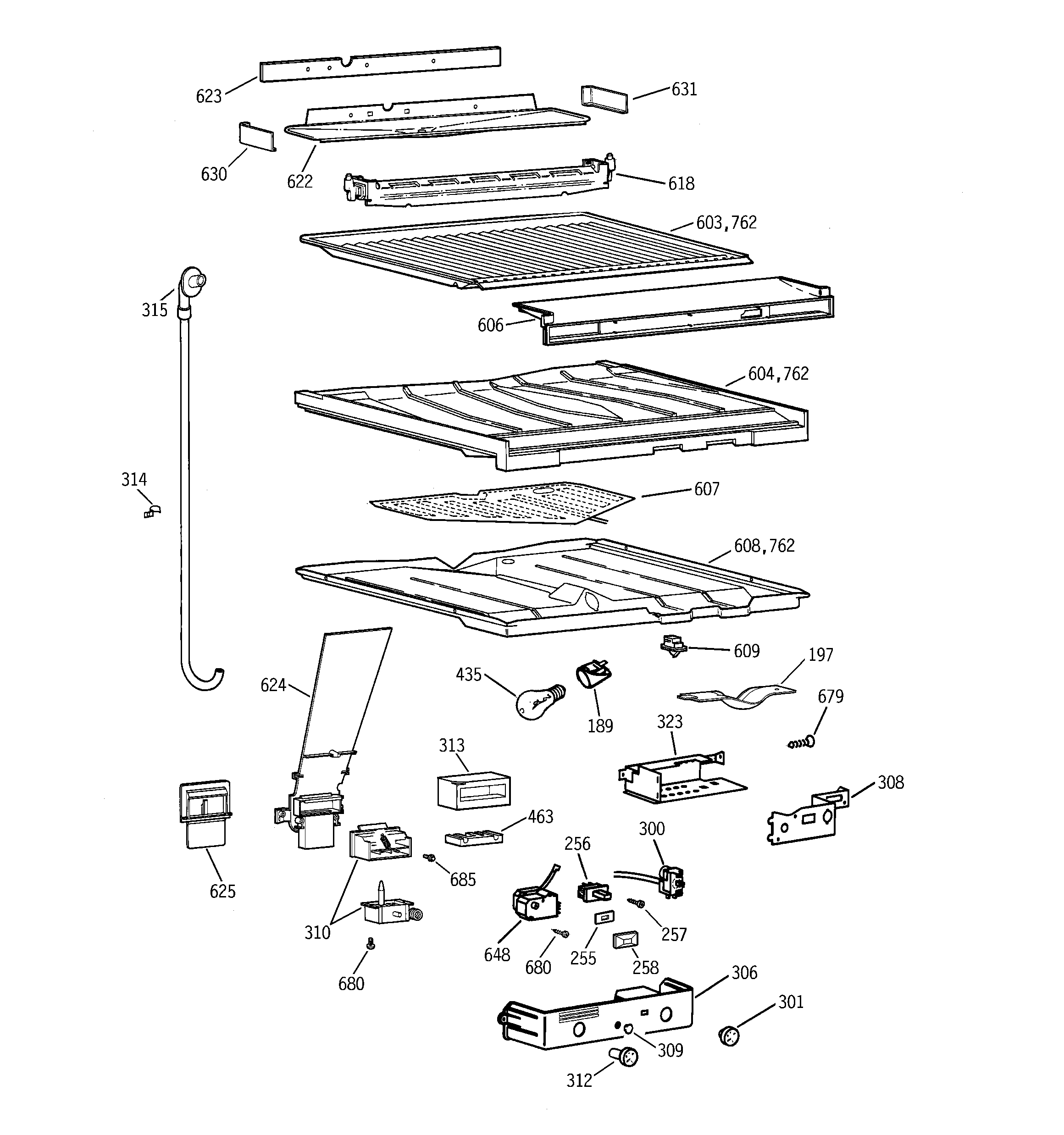 Compartment separator parts
