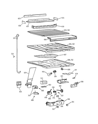 Compartment separator parts