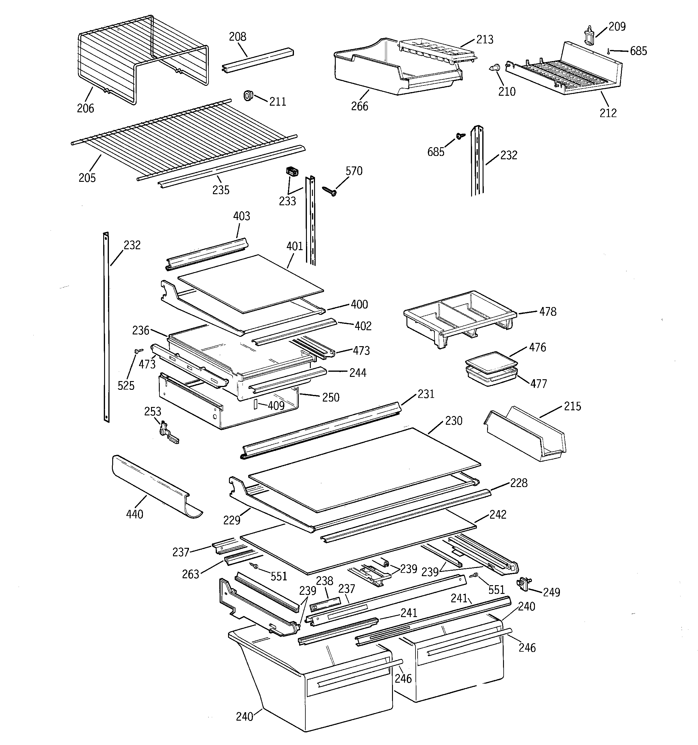 Shelf parts