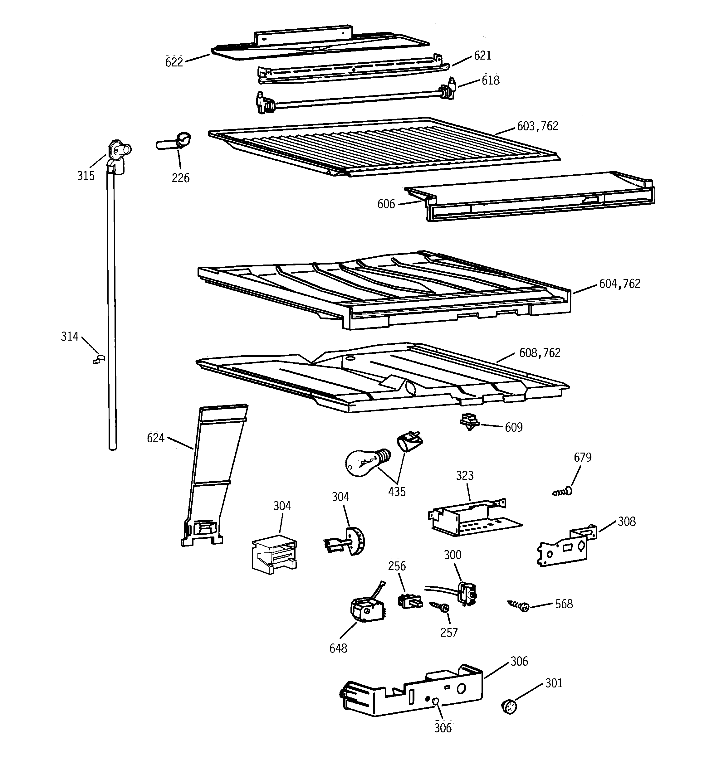 Compartment separator parts