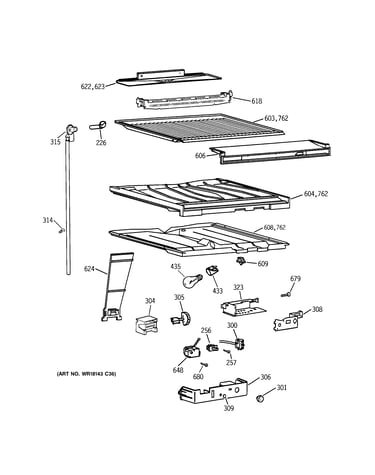 Compartment separator parts