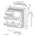 GE TBX18JISCRWW fresh food door diagram