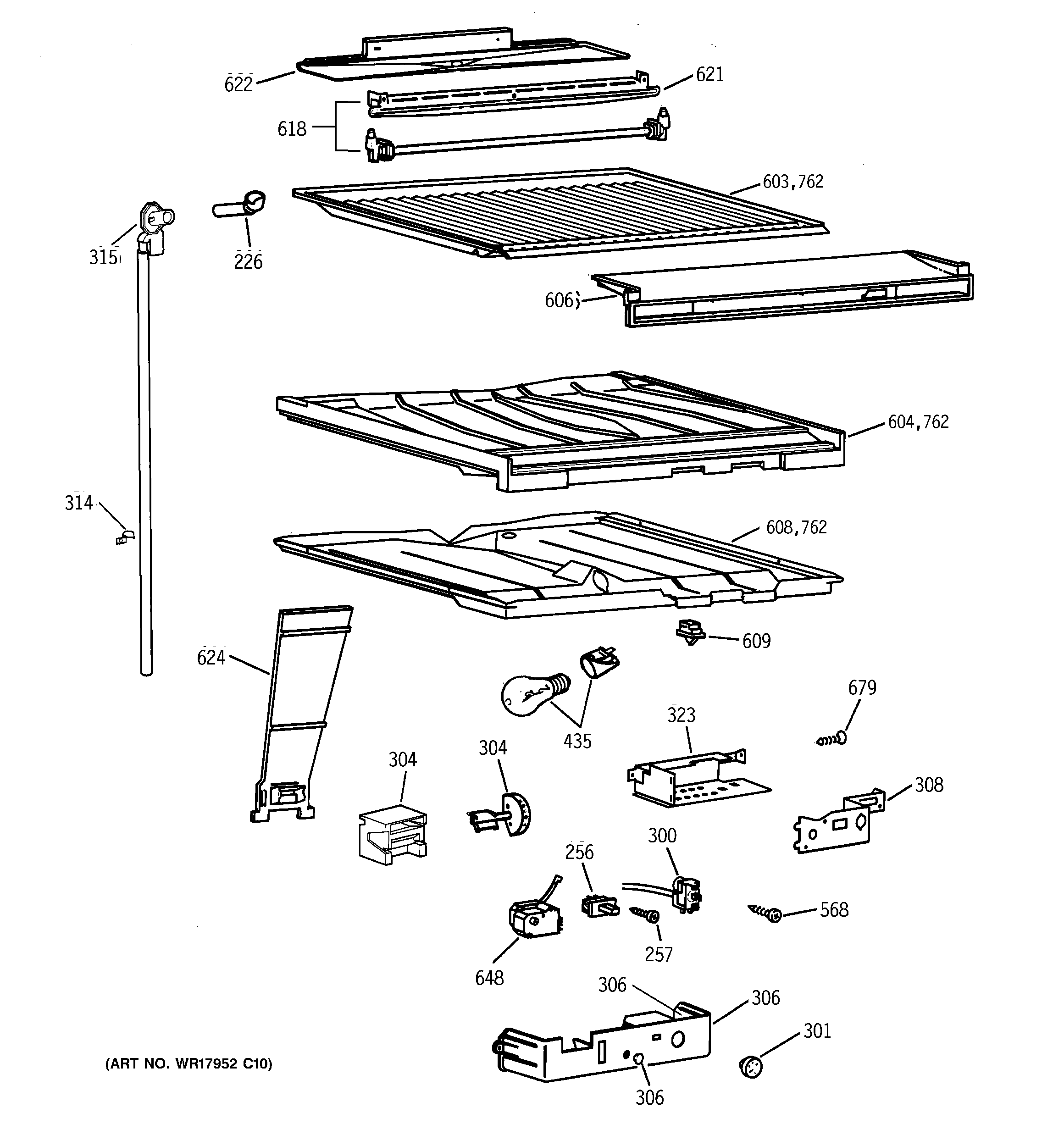 Compartment separator parts