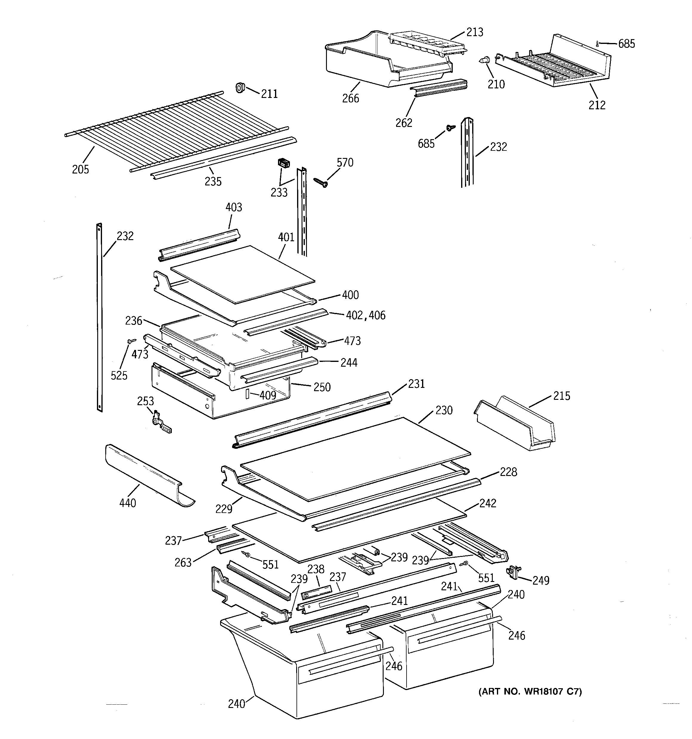 Shelf parts
