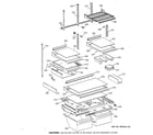GE TBX22PCSERBB shelf parts diagram